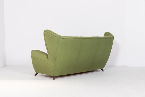 Image 1 of Mid Century Moderne vleugel sofa van Paolo Buffa, jaren 1950 Italië