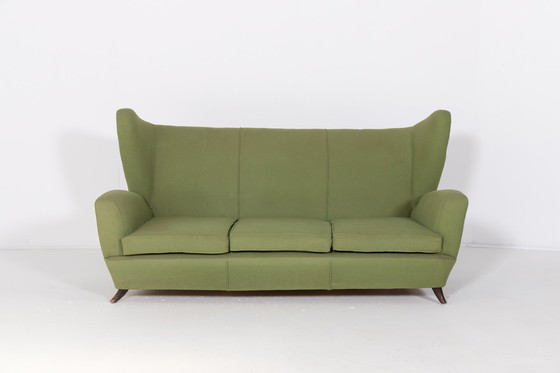 Image 1 of Mid Century Moderne vleugel sofa van Paolo Buffa, jaren 1950 Italië