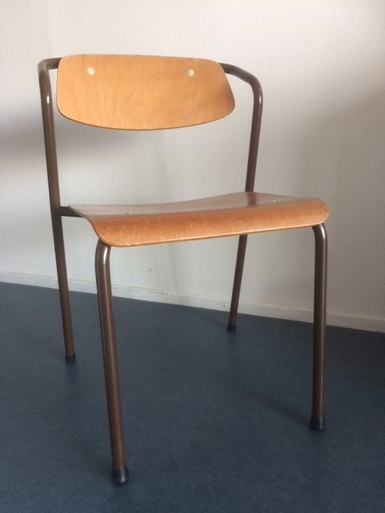 Image 1 of 8x Vintage Stackable Chairs