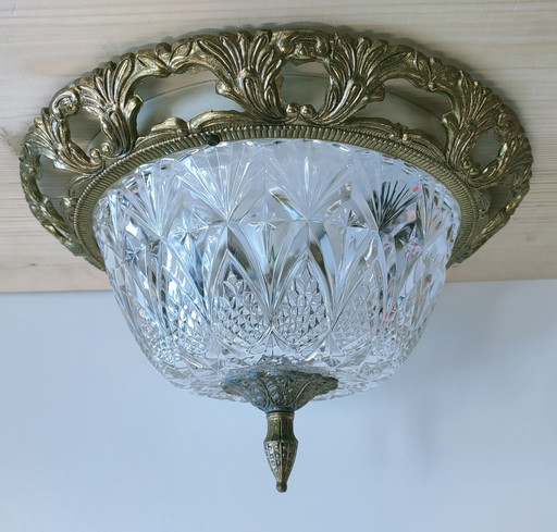 Vintage Herda Barok Kristal Plafonniere