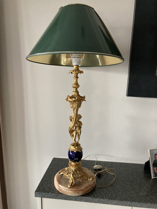 Vergulde Hollywood Regency Lamp