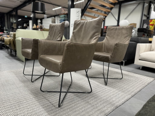 4 Label Chief Eetkamerstoelen Bald Sprang Olive