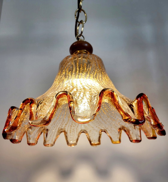 Image 1 of Murano Mazzega hanglamp uit de jaren 70, Italië