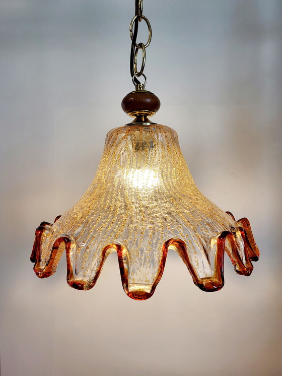 Image 1 of Murano Mazzega hanglamp uit de jaren 70, Italië