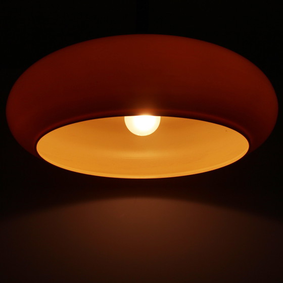 Image 1 of Vintage 1970S Duitse Space Age plafondlamp met verstelbare gele kap