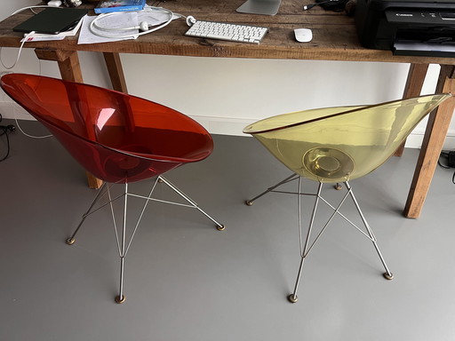 2x Eros Chairs By Philip Stark For Kartell