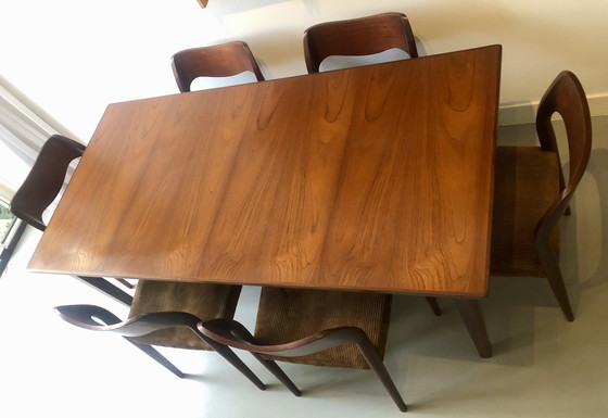 Image 1 of Vintage Niels Otto Møller Tafel Met Model 71 Stoelen