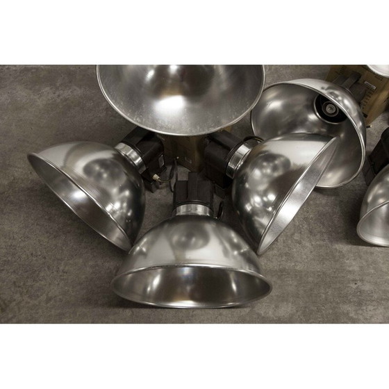 Image 1 of Set van 12 vintage lampen in chroom en zwart, 1970