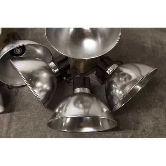 Image 1 of Set van 12 vintage lampen in chroom en zwart, 1970