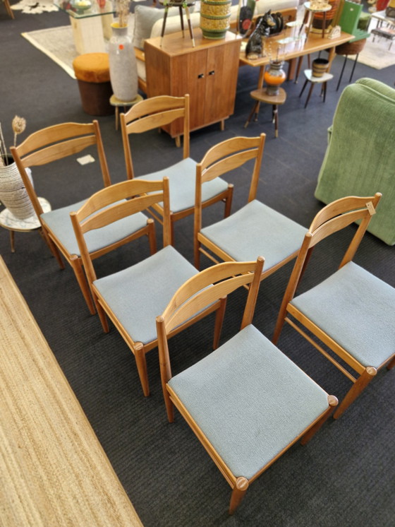 Image 1 of Vintage Eetkamerstoelen 6 Stuks Jaren 70