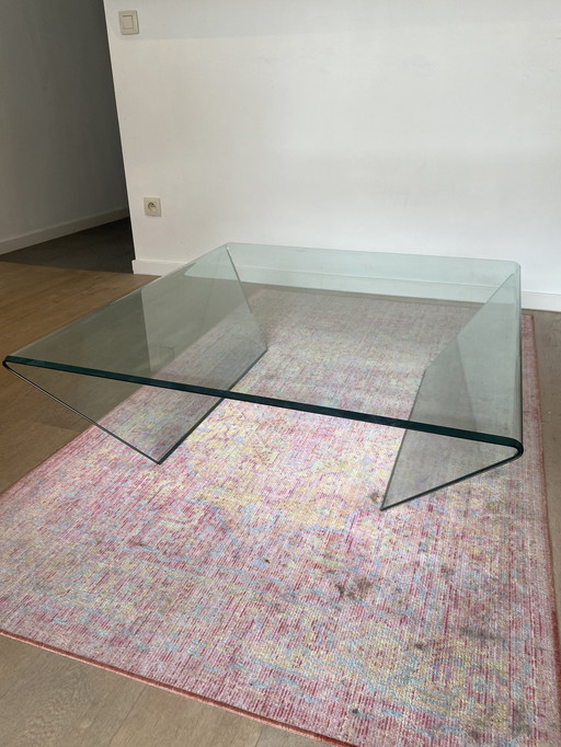 Vintage glazen tafel