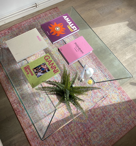 Image 1 of Vintage glazen tafel