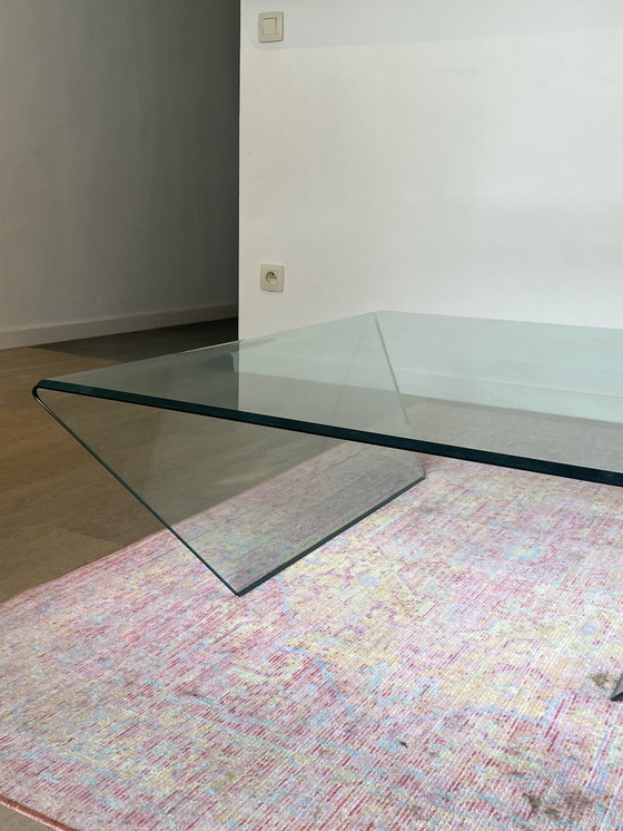 Image 1 of Vintage glazen tafel