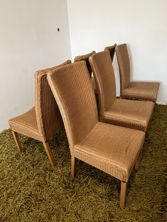 Image 1 of 6x Lloyd Loom Basic eetkamerstoelen