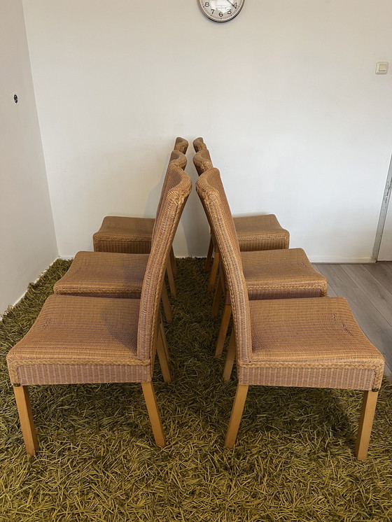 Image 1 of 6x Lloyd Loom Basic eetkamerstoelen