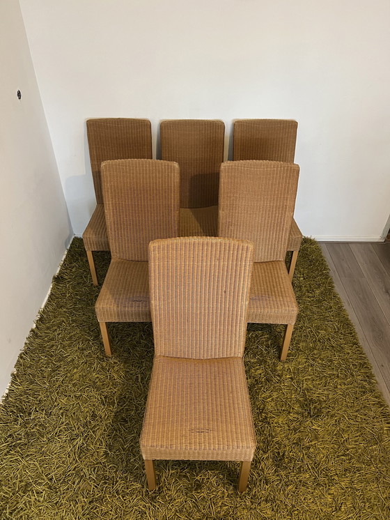 Image 1 of 6x Lloyd Loom Basic eetkamerstoelen