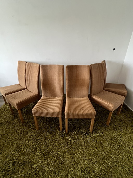 6x Lloyd Loom Basic eetkamerstoelen