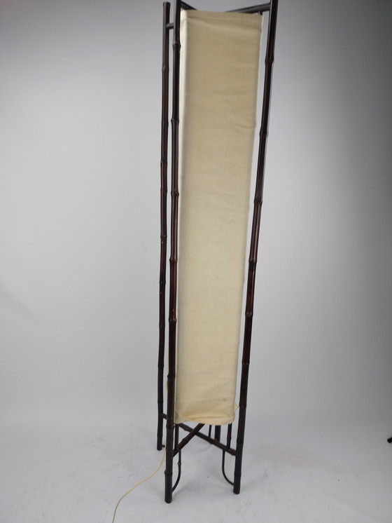 Image 1 of Japan bamboo and canvas floorlamp 150 cm in Height 