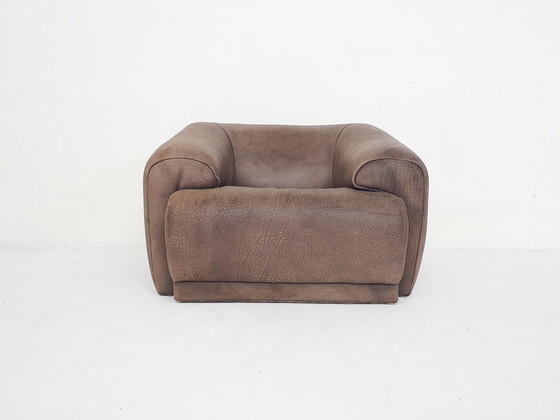 Image 1 of Buffel leren bruine fauteuil