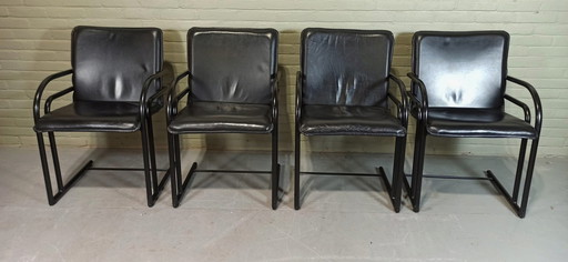 4x postmoderne eetkamerstoelen