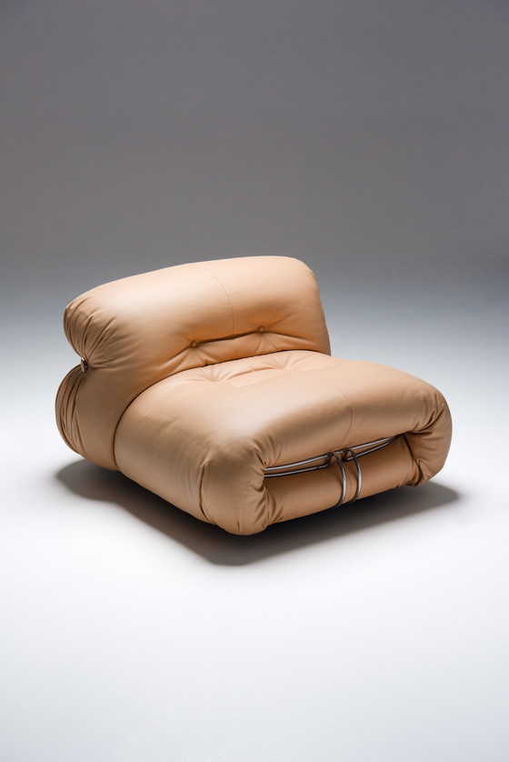 Image 1 of 2x Afra & Tobia Scarpa voor Cassina Soriana loungestoel