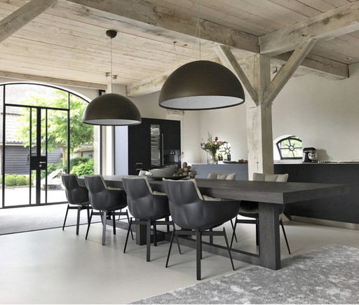 B&B Husk Dining chairs draaibaar in leder Gamma