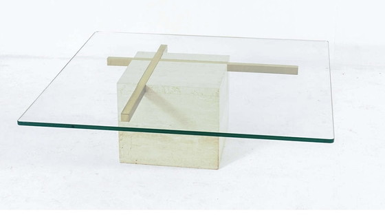 Image 1 of Vintage travertijn salontafel