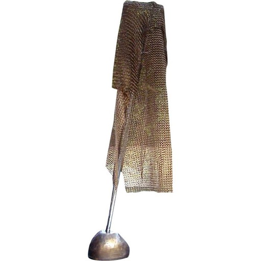 Vintage scultura vloerlamp Ecate Toni Cordero Artemide brons en maliënkolder 1990