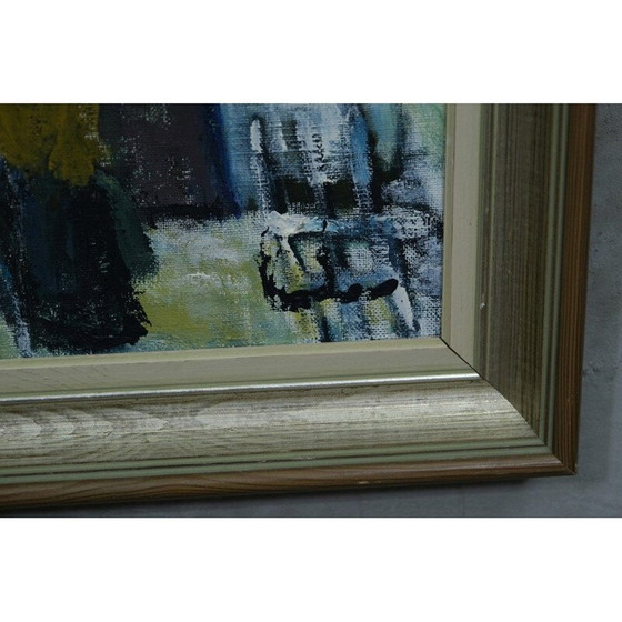 Image 1 of Scandinavische vintage olieverf op canvas Scène door Kai Christensen, jaren 1960
