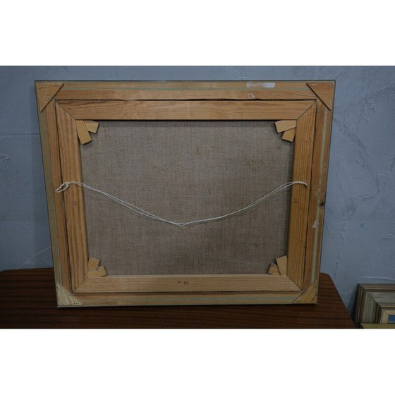 Image 1 of Scandinavische vintage olieverf op canvas Scène door Kai Christensen, jaren 1960