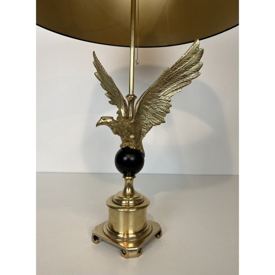 Image 1 of Vintage koninklijke adelaar lamp in brons, Frankrijk 1970