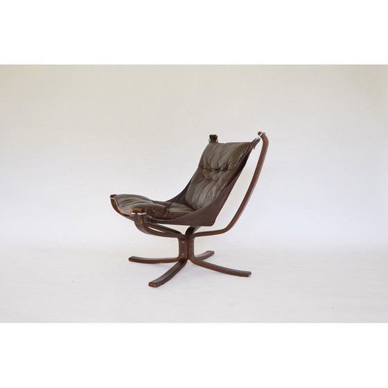 Image 1 of Vintage Falcon fauteuil in multiplex van Sigurd Ressell voor Vatne Møbler, Noorwegen 1970