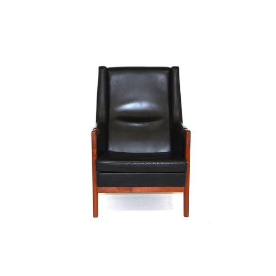 Image 1 of Vintage leren fauteuil van Karl Erik Ekselius, Zweden 1960