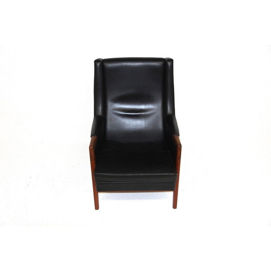 Image 1 of Vintage leren fauteuil van Karl Erik Ekselius, Zweden 1960