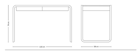 Image 1 of Tecta K2D Oblique bureau