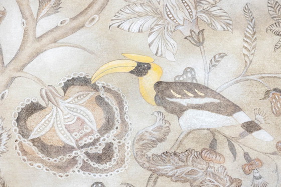 Image 1 of Geschilderd canvas met toekans. Hedendaags werk.