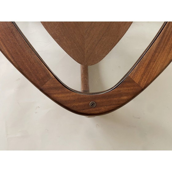 Image 1 of Vintage salontafel van teakhout en glas, UK 1970