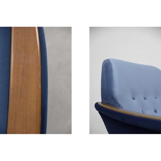 Image 1 of Scandinavische vintage fluwelen woonkamer set voor Holm Fabriker AB, Zweden 1960