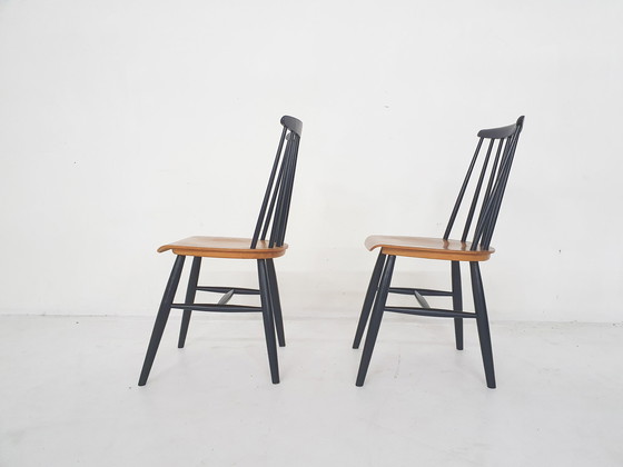 Image 1 of Set van twee stoelen met spilrugleuning, Nederland 1960's