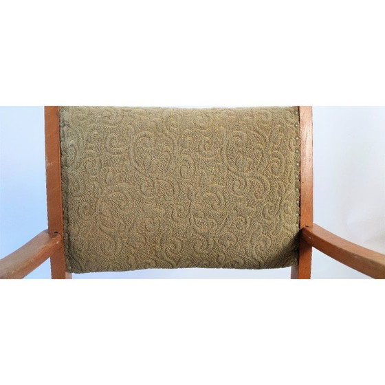 Image 1 of Paar Duitse fauteuils uit de Mid Century in kaki, jaren 1950