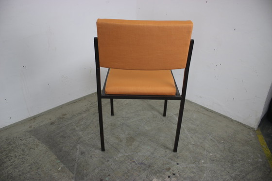 Image 1 of 4X L&C Arnold stalen buisstoelen vintage stoelenset oranje nieuwe hoes 60S