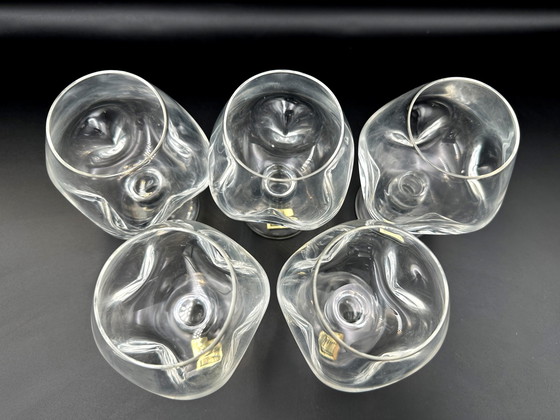 Image 1 of 5 x Friedrich Kristall Cognac Glazen Loodkristal