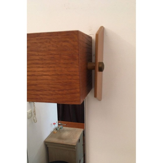 Image 1 of Scandinavische vintage teakhouten spiegel met verlichting, 1970