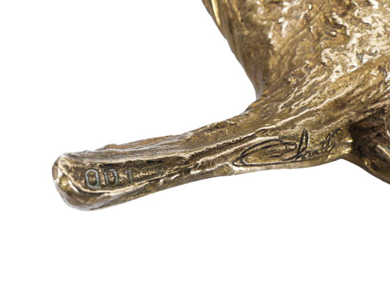 Image 1 of Bronzen vis wandsculptuur Chrystiane Charles voor Maison Charles 1970