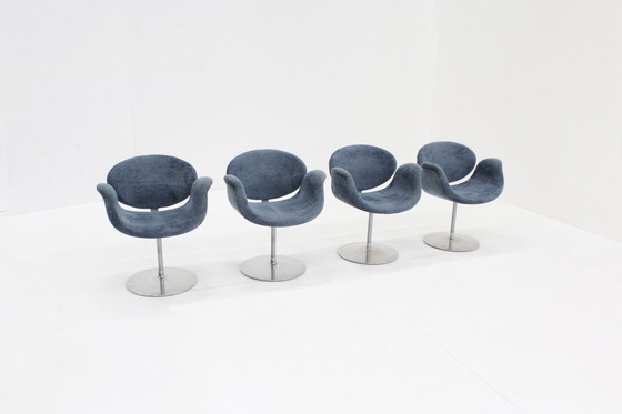 Image 1 of 4X Artifort Little Tulip Eetkamer Stoelen Van Pierre Paulin