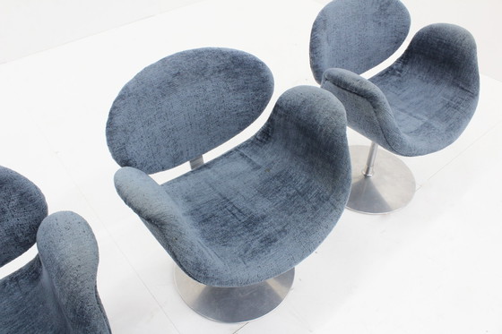 Image 1 of 4X Artifort Little Tulip Eetkamer Stoelen Van Pierre Paulin