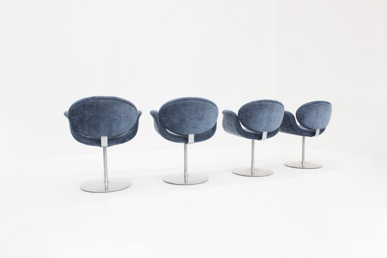 Image 1 of 4X Artifort Little Tulip Eetkamer Stoelen Van Pierre Paulin