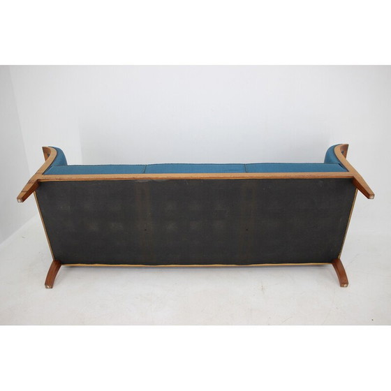 Image 1 of Vintage mahoniehouten 3-zitsbank van Frits Henningsen, Denemarken 1940