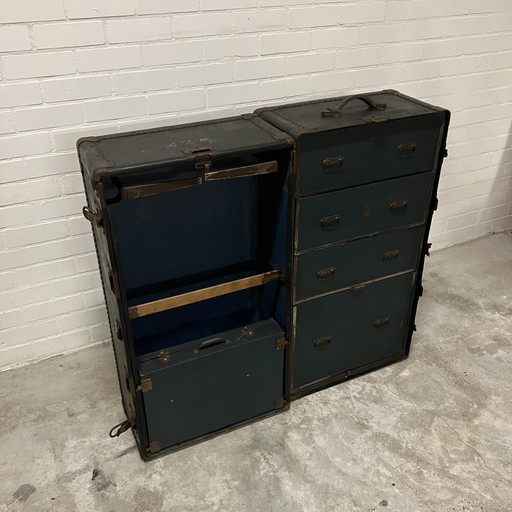 Vintage Hartmann Garderobe Koffer Kist