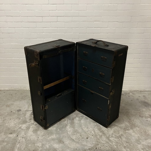 Vintage Hartmann Garderobe Koffer Kist